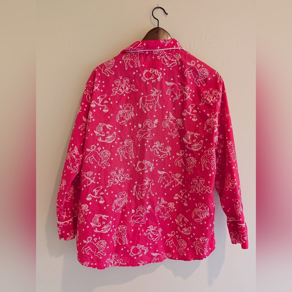 Printfresh Pajamas Daily Horoscope Pink Large HTF Rare 🔥 Top ONLY - Picture 2 of 10